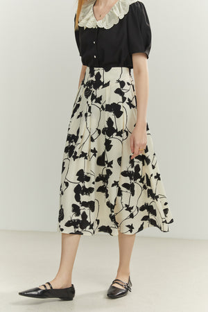 Fansilanen | Luana Floral Print Flare Skirt