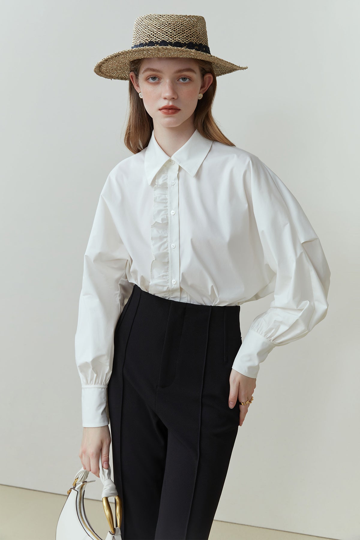 Fansilanen | Lucite White Ruffled Shirt