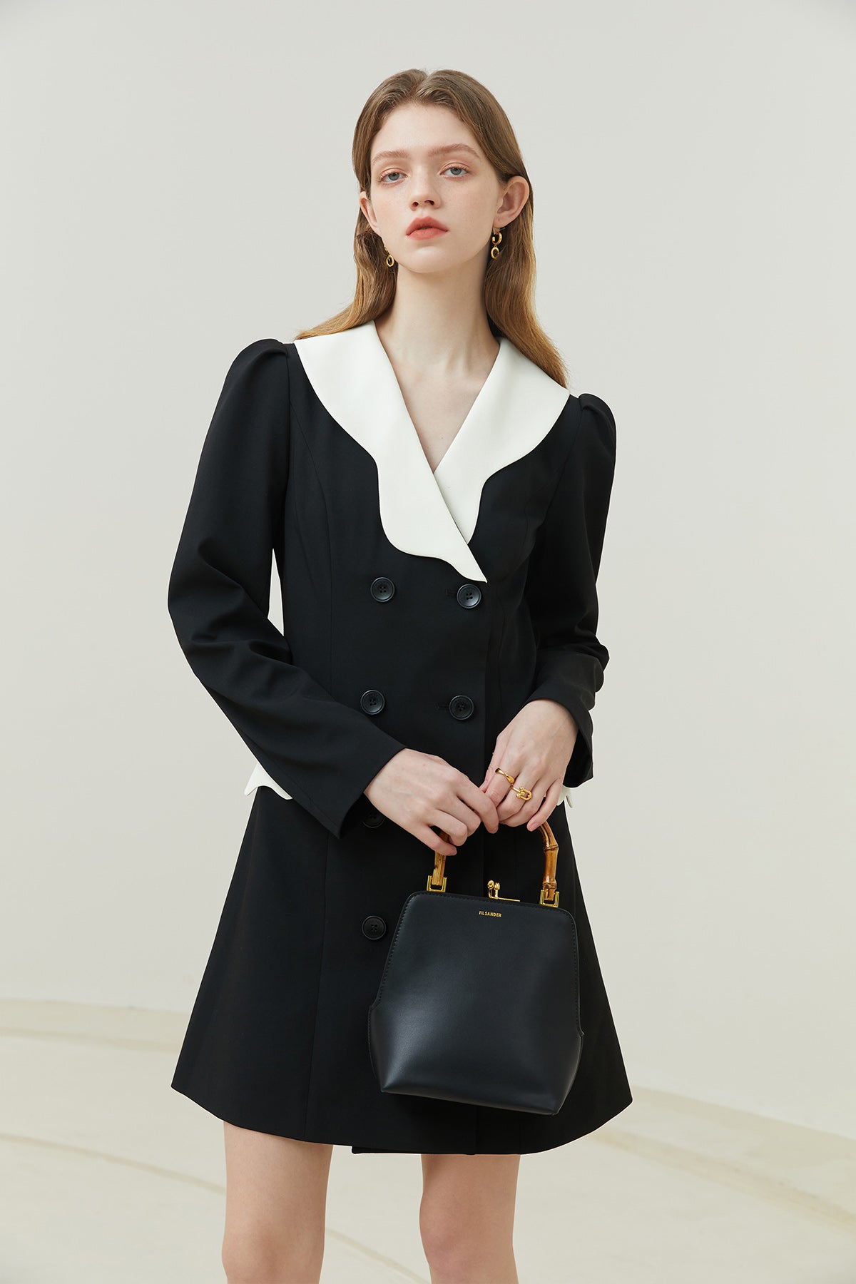 Fansilanen | Maegan Black Mini Suit Dress