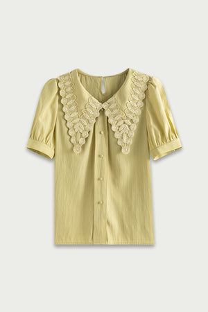 Fansilanen | Nysa Yellow Lapel Shirt