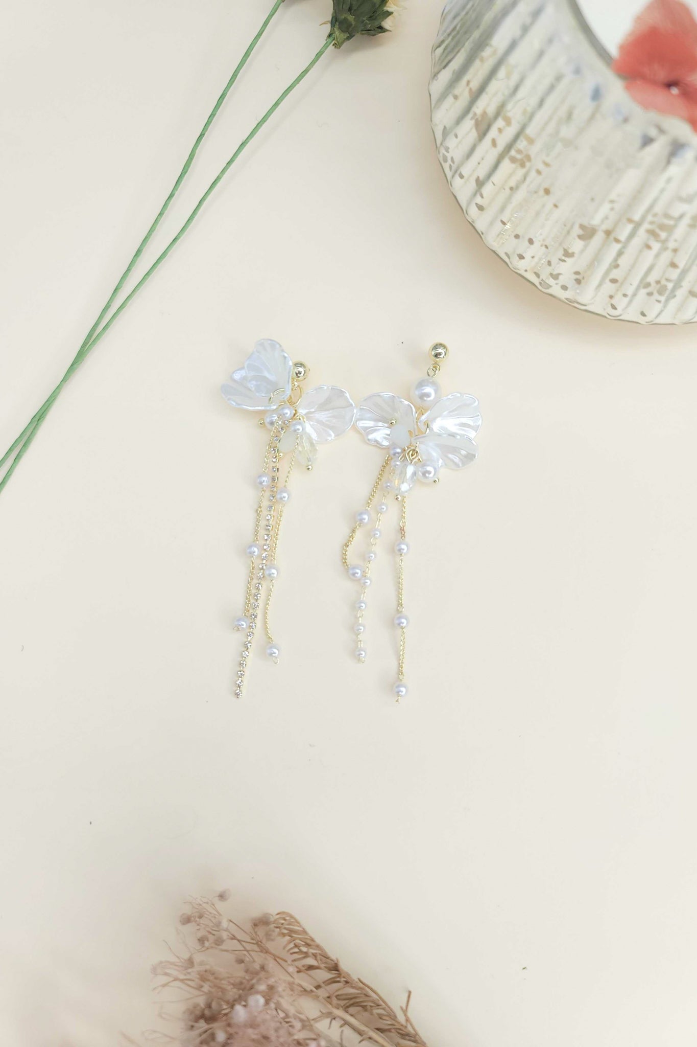 Floral Shell Earrings