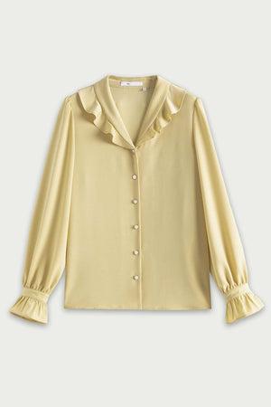 Fansilanen | Giselle Yellow Ruffle Shirt