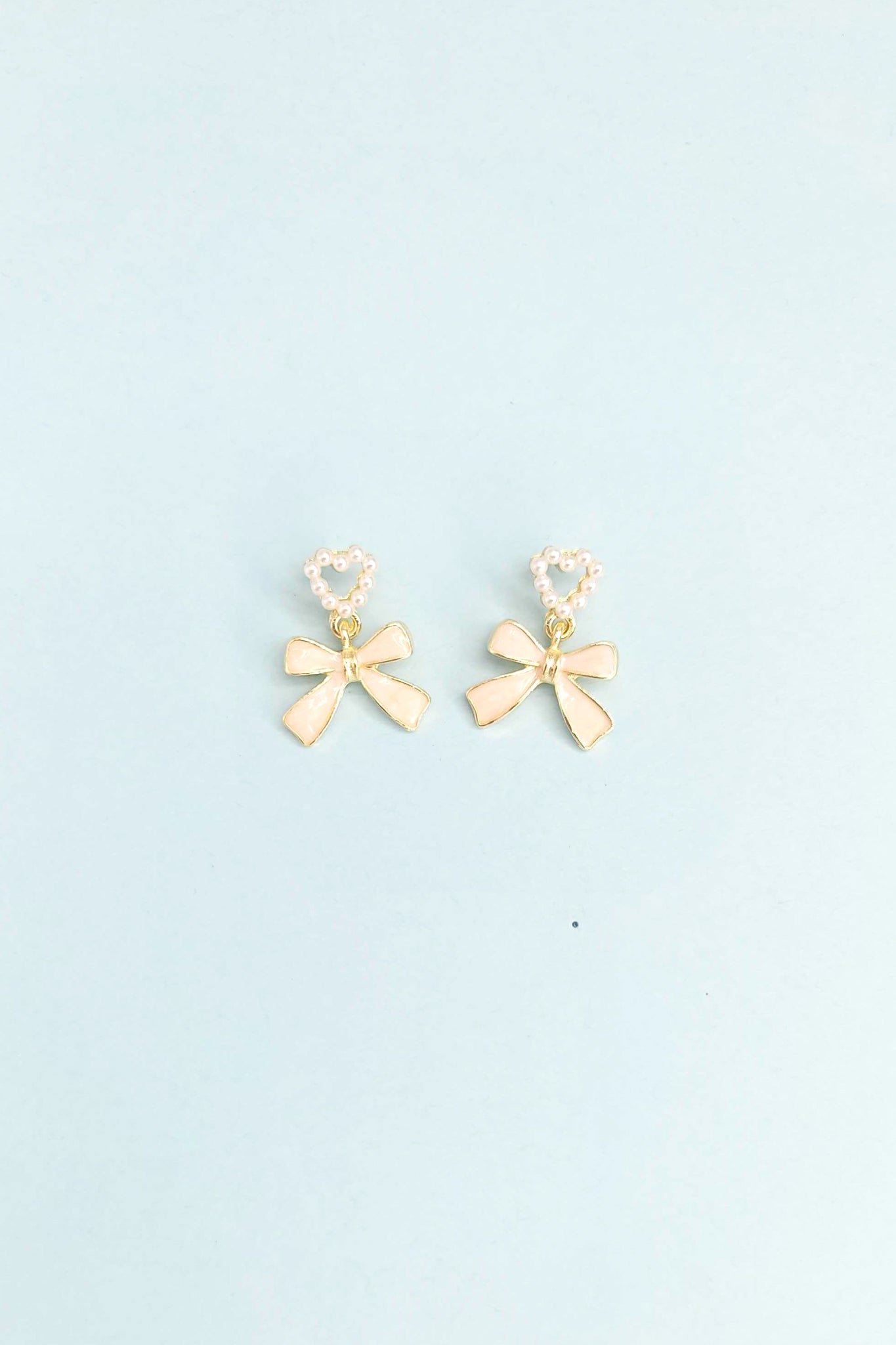 Golden Tilda's Bow Baguette Drop Earrings