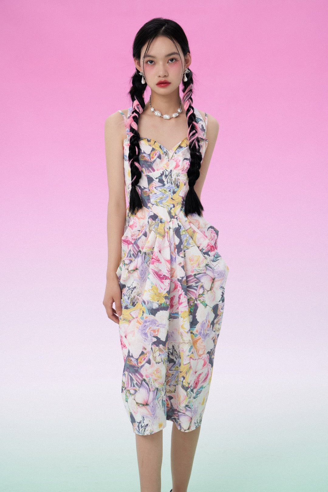 Mukzin | Halter Printed Slip Dress
