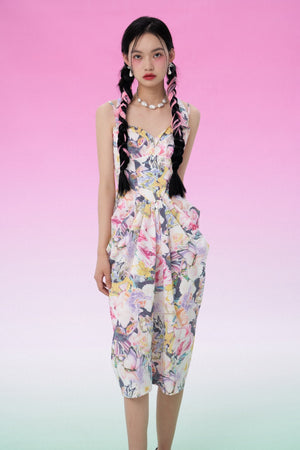 Mukzin | Halter Printed Slip Dress