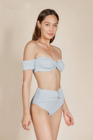 Limone | Heather Off Shoulder Two-Piece Bikini Set