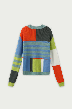 ZI II CI IEN | Multi Color Geometric Sweater