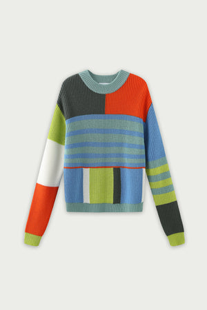 ZI II CI IEN | Multi Color Geometric Sweater