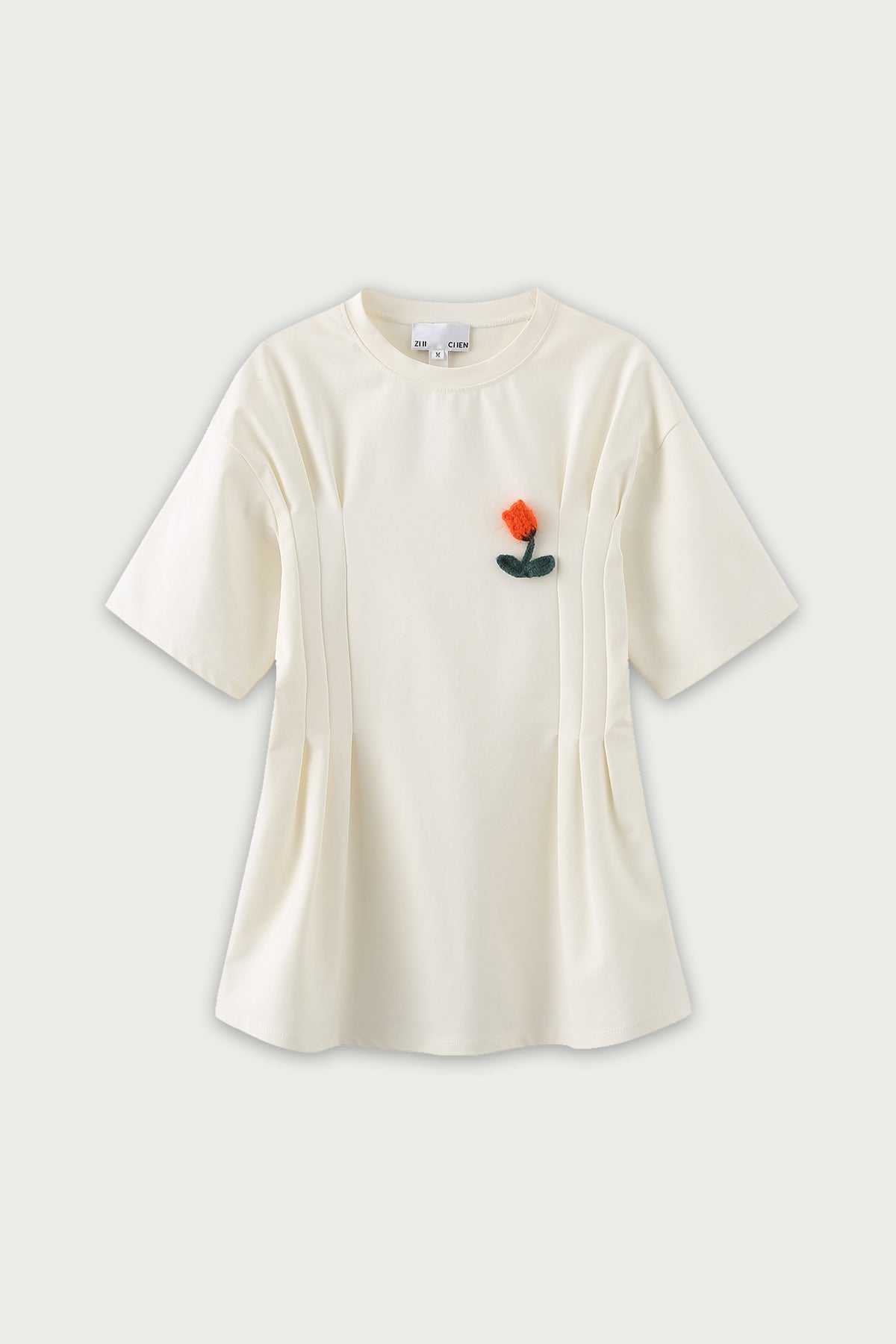 ZI II CI IEN | Tulip White Oversized T Shirt