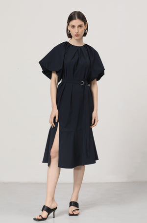 LINDONG | Nnon Puff Sleeves Dress