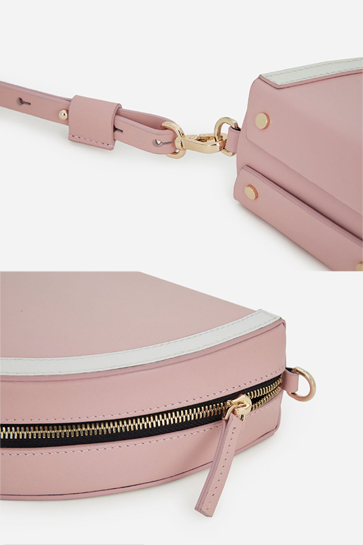 Incomplete | Pink Quadrant Leather Bag