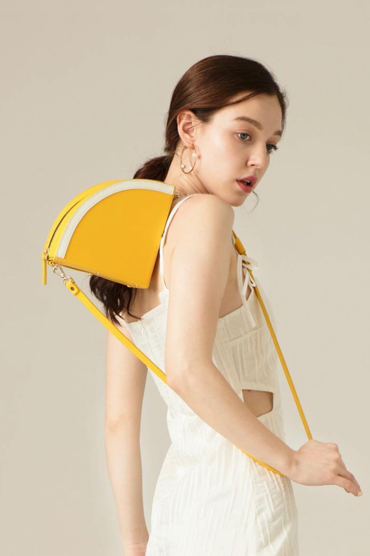 Incomplete | Yellow Quadrant Leather Bag | Bags, Leather, Leather bag