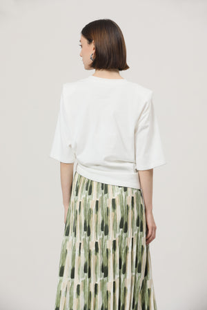 LINDONG | Louann Pleated Print Skirt