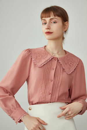 Fansilanen | Milan Pink Embroidered Shirt