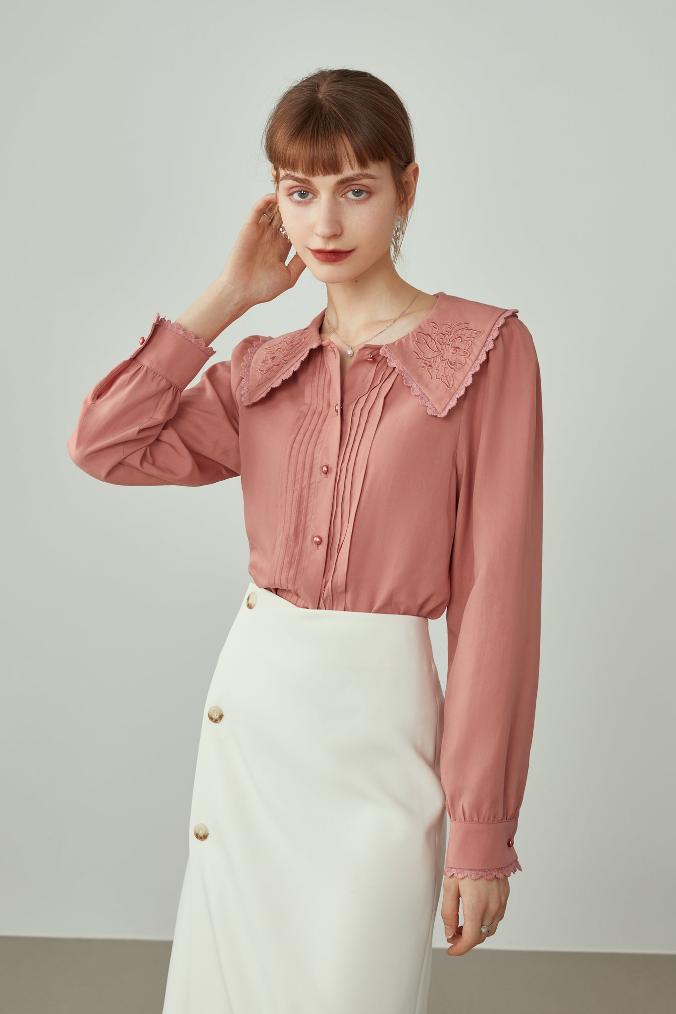 Fansilanen | Milan Pink Embroidered Shirt