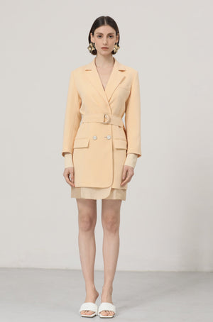 LINDONG | Mira Yellow One-Piece Suit Dress