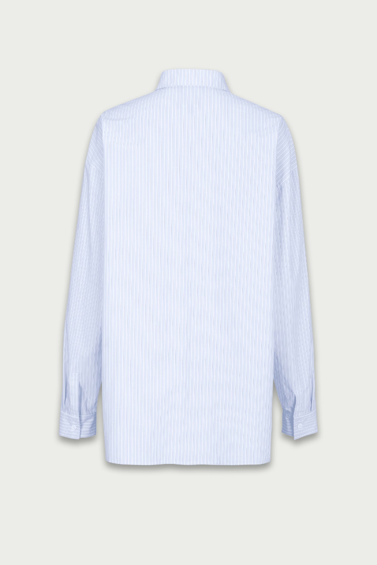 Mukzin | Blue Striped  Pattern Loose Shirt - 囍XI