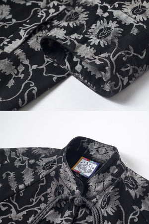 Mukzin | Embroidered Frog Button Cheongsam Jacket - Seeking Fairyland