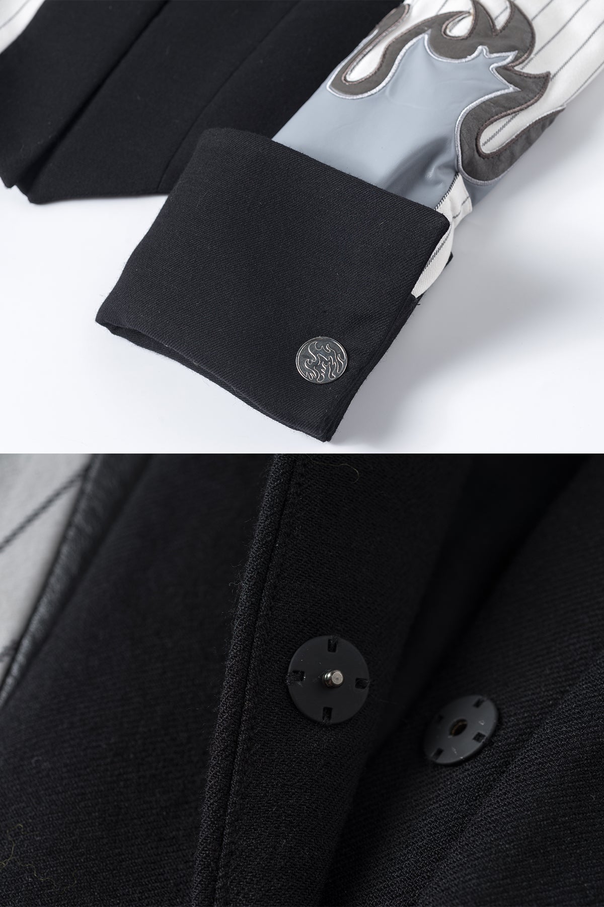 Mukzin | Stripe Contrasting Cropped Jacket