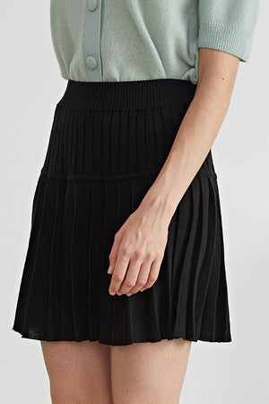 Fangyan | Milagra Black Knit Skirt