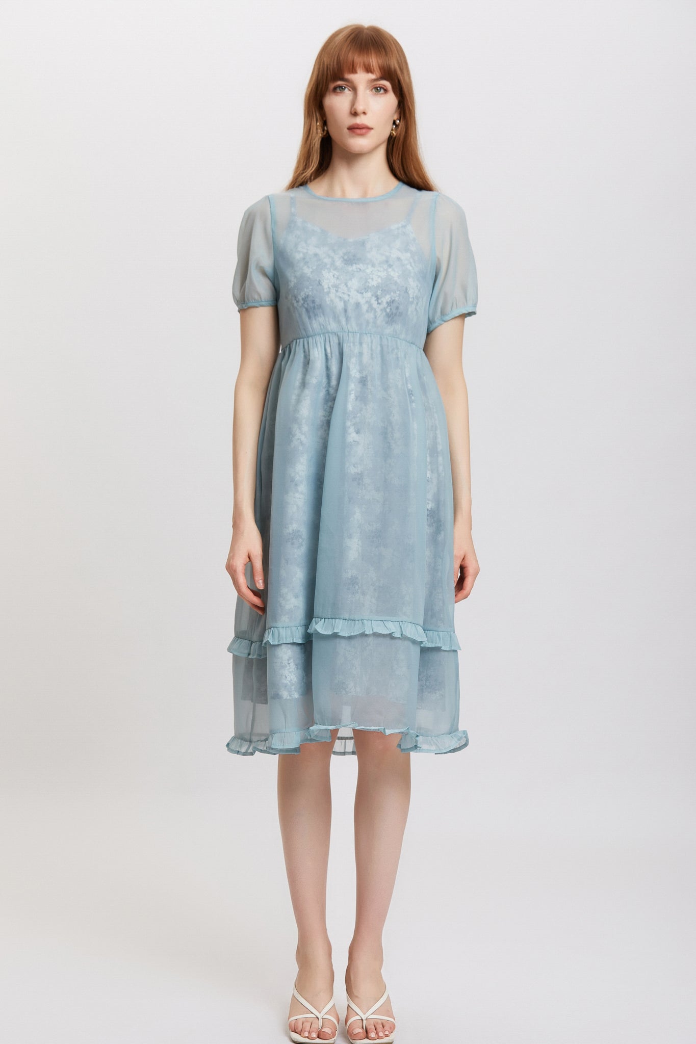 Sylphide | Odette Blue Chiffon Dress