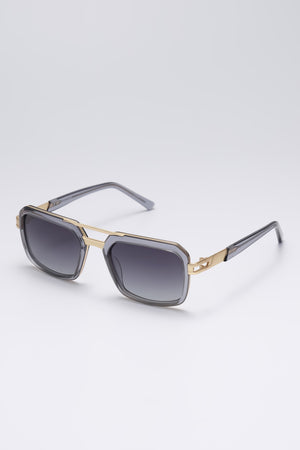 Fangyan | Rectangular Metal Gray Sunglasses