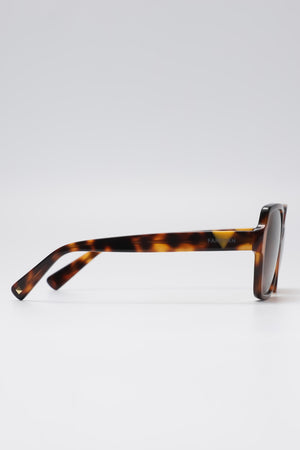 Fangyan | Rectangular Oversized  Brown Sunglasses