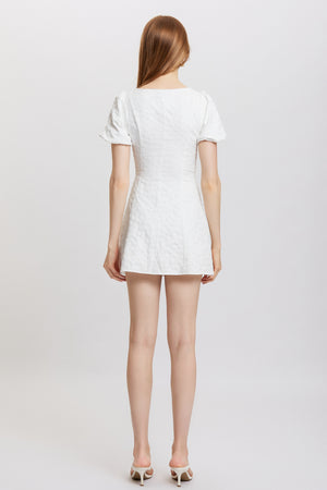 Sylphide | Rosalee White Puff Mini Dress