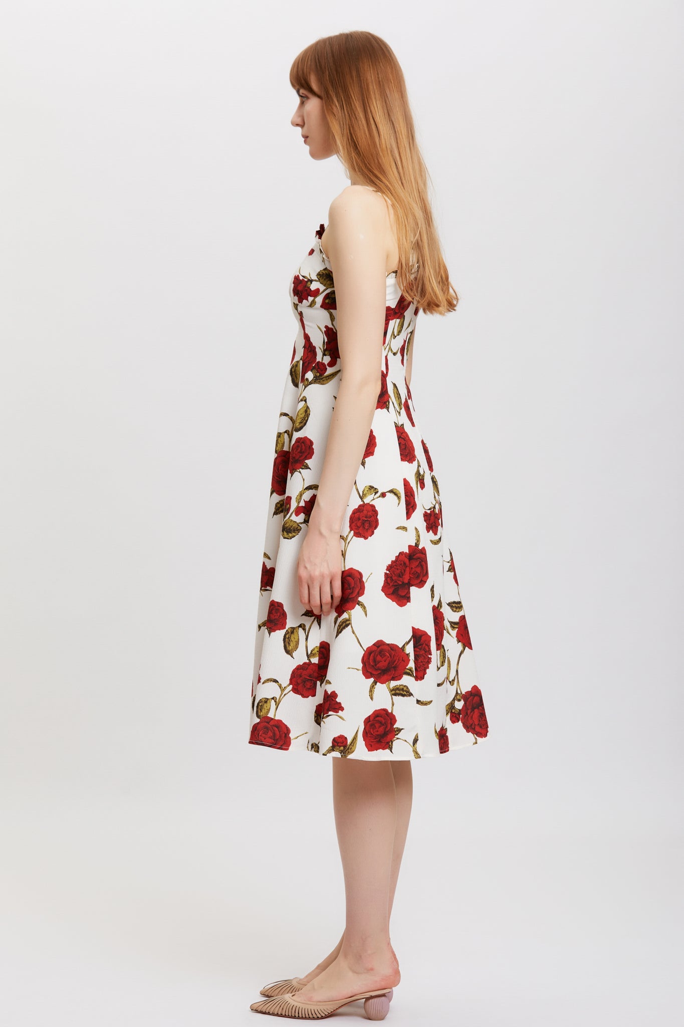 ST | Rose Crepe Midi Dress