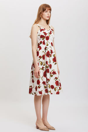 ST | Rose Crepe Midi Dress