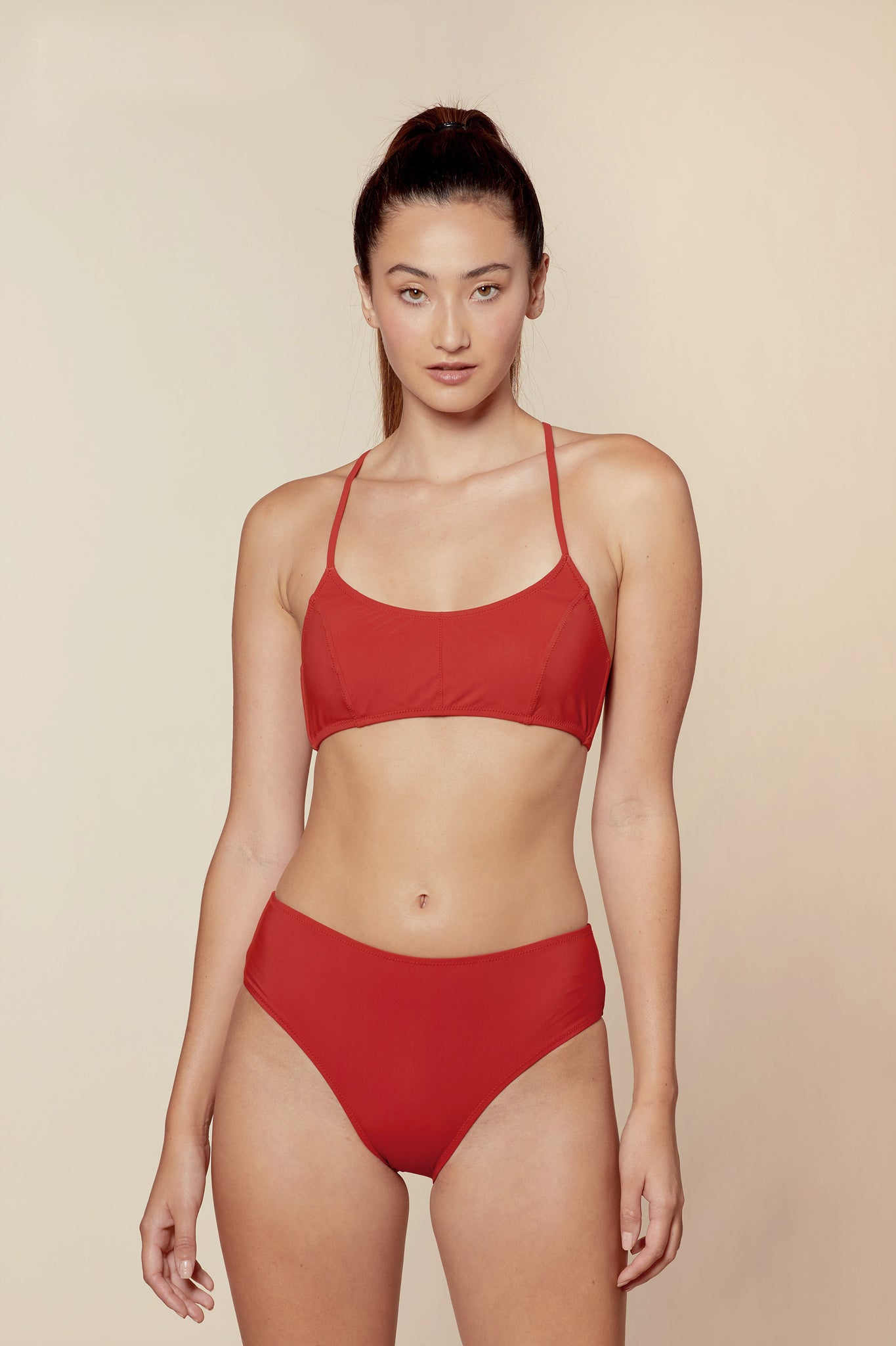 Limone | Rose Red Two-Piece Bikini Set