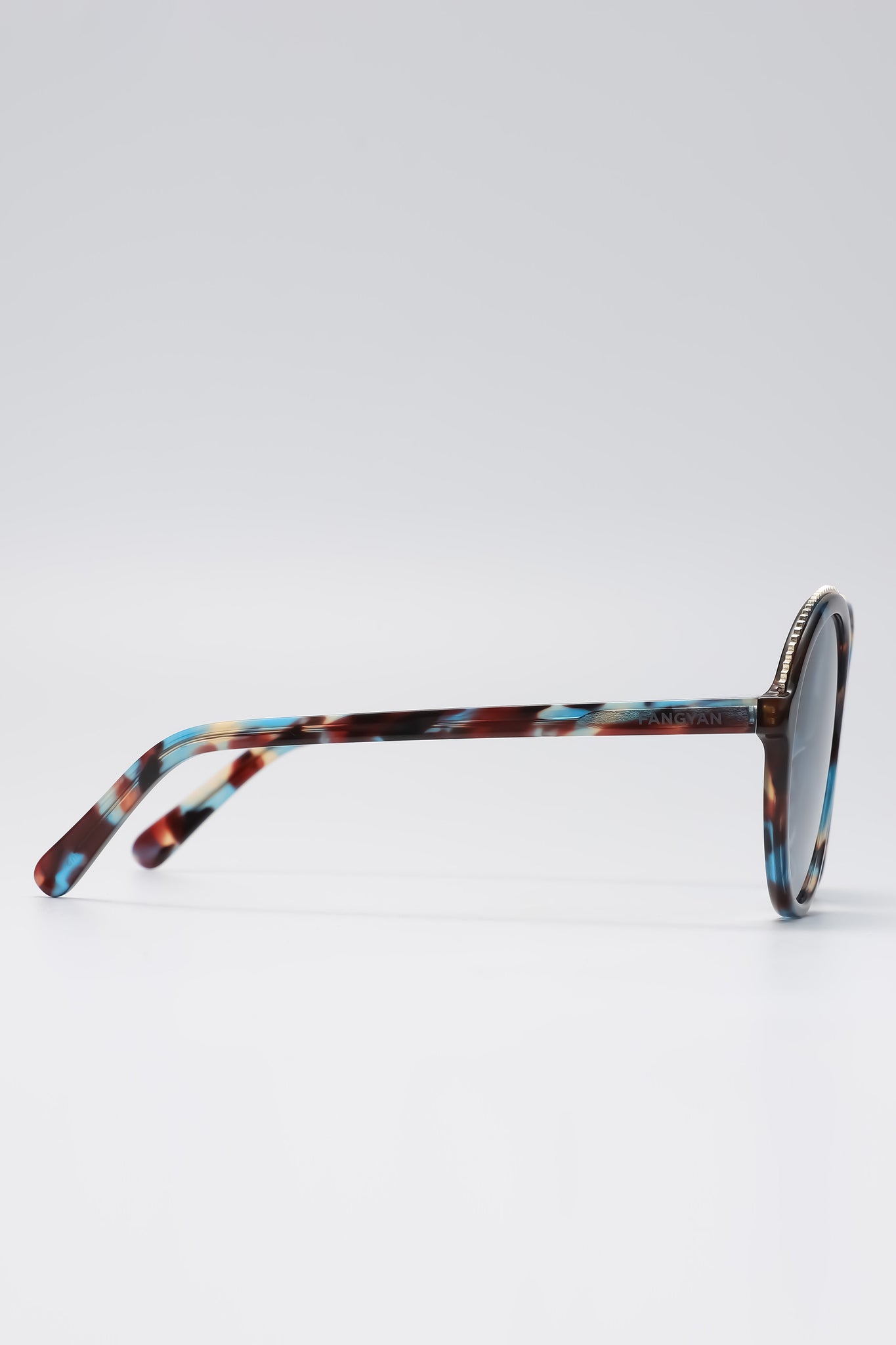 Fangyan | Round Tortoiseshel-Metal Sunglasses