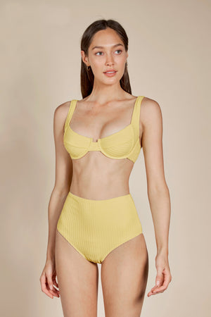 Limone | Shell Yellow Two-Piece Bikini Set