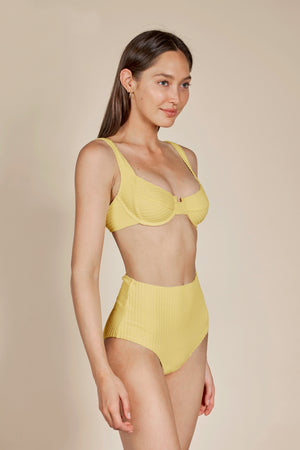 Limone | Shell Yellow Two-Piece Bikini Set
