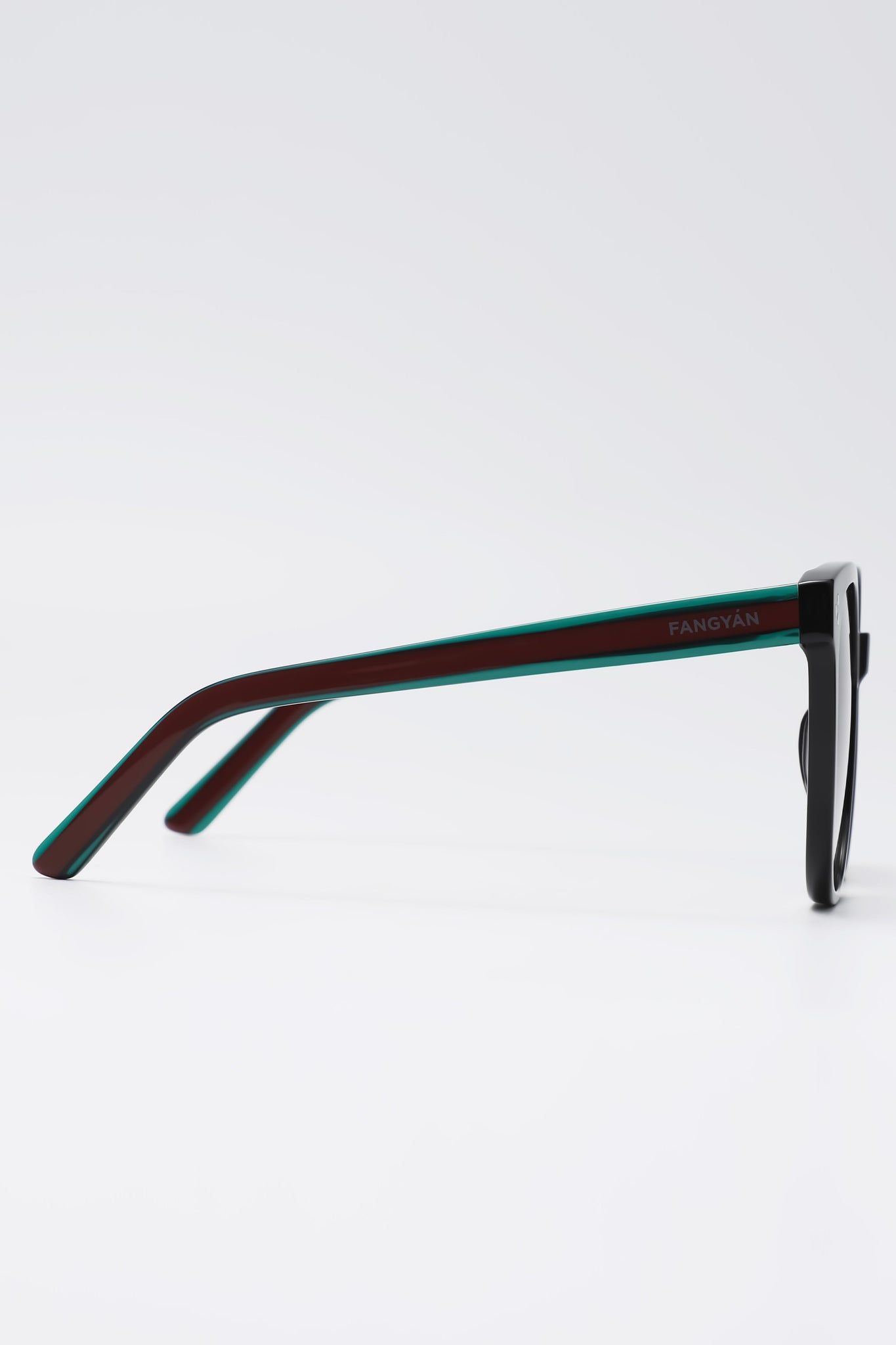 Fangyan | Square-Round Acetate Black Sunglasses