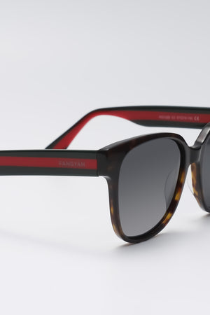 Fangyan | Square-Round Tortoiseshell Sunglasses