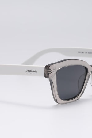Fangyan | Square Clear Gray Sunglasses