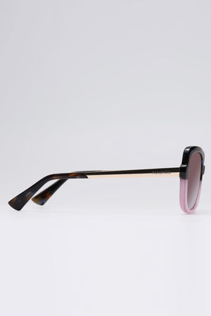 Fangyan | Square Two-Tone Metal Sunglasses