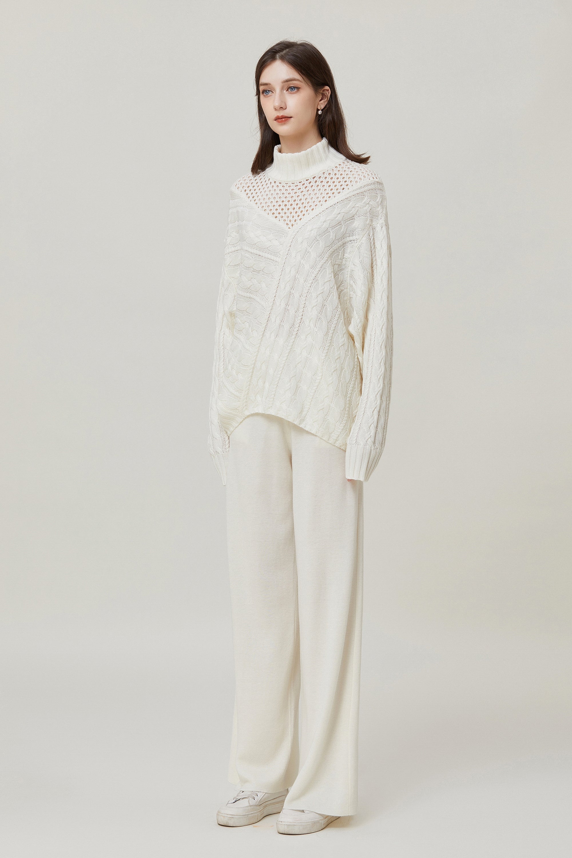 Sylphide | Edmee White Wool Sweater