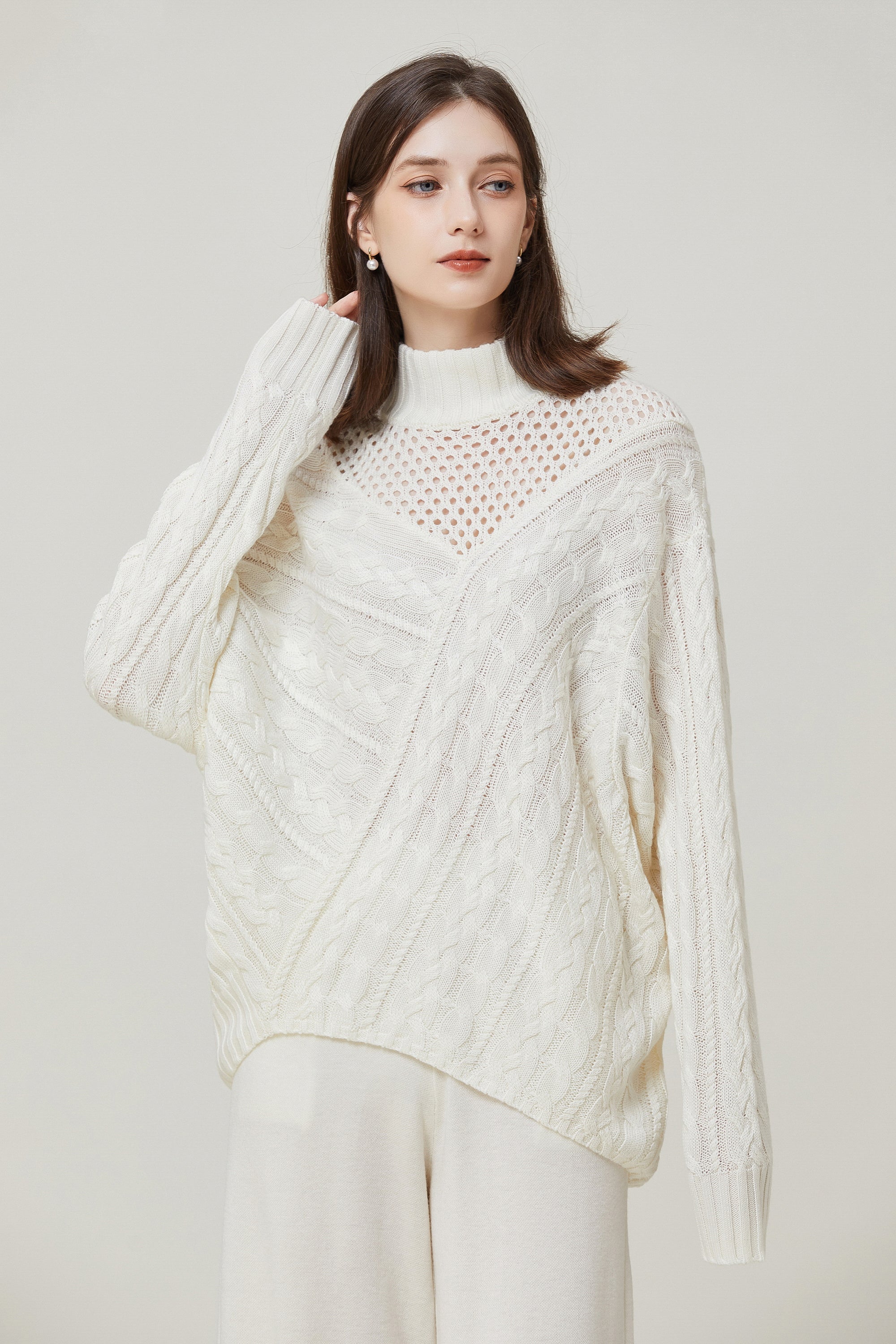 Sylphide | Edmee White Wool Sweater