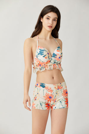 Sylphide | Felicity Halter Floral Three-Piece Swimsuit