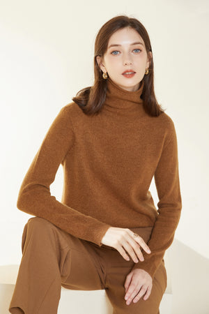 Sylphide | Maia Camel Rollneck Wool Sweater