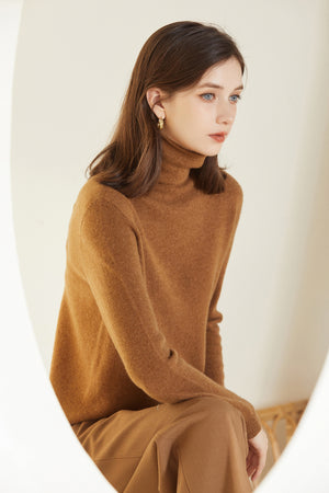 Sylphide | Maia Camel Rollneck Wool Sweater