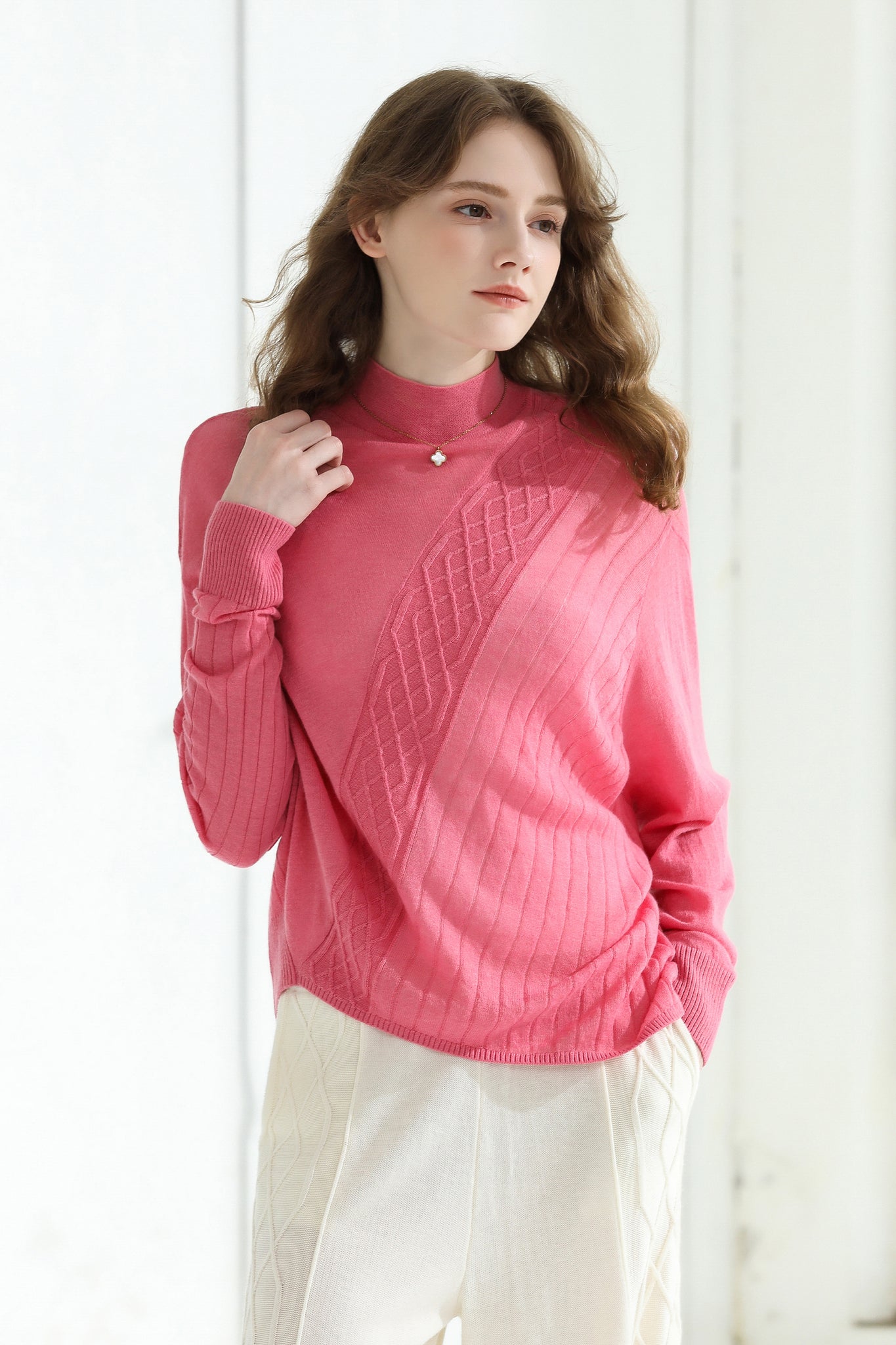 Sylphide | Mirielle Pink Wool Sweater
