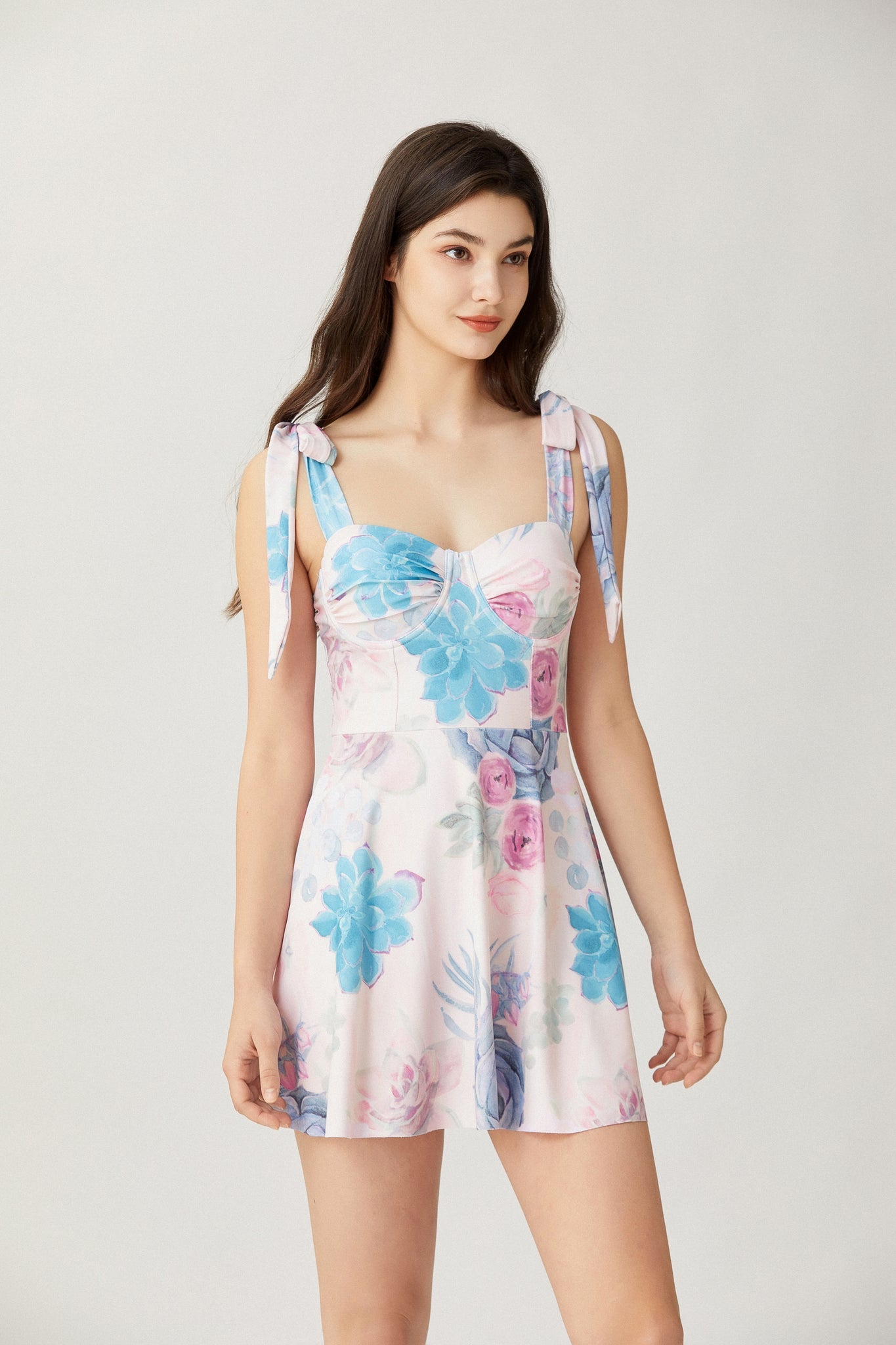 Sylphide | Odile Pink Floral One-Piece Swimsuit