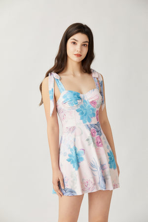 Sylphide | Odile Pink Floral One-Piece Swimsuit