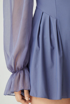 Sylphide | Paulette Blue Ruffled  One-Piece Swimsuit
