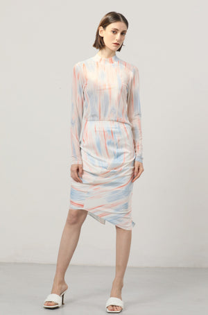 LINDONG | Viola Asymmetric Drape Skirt