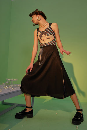 WXC | Silky Printed Midi Dress