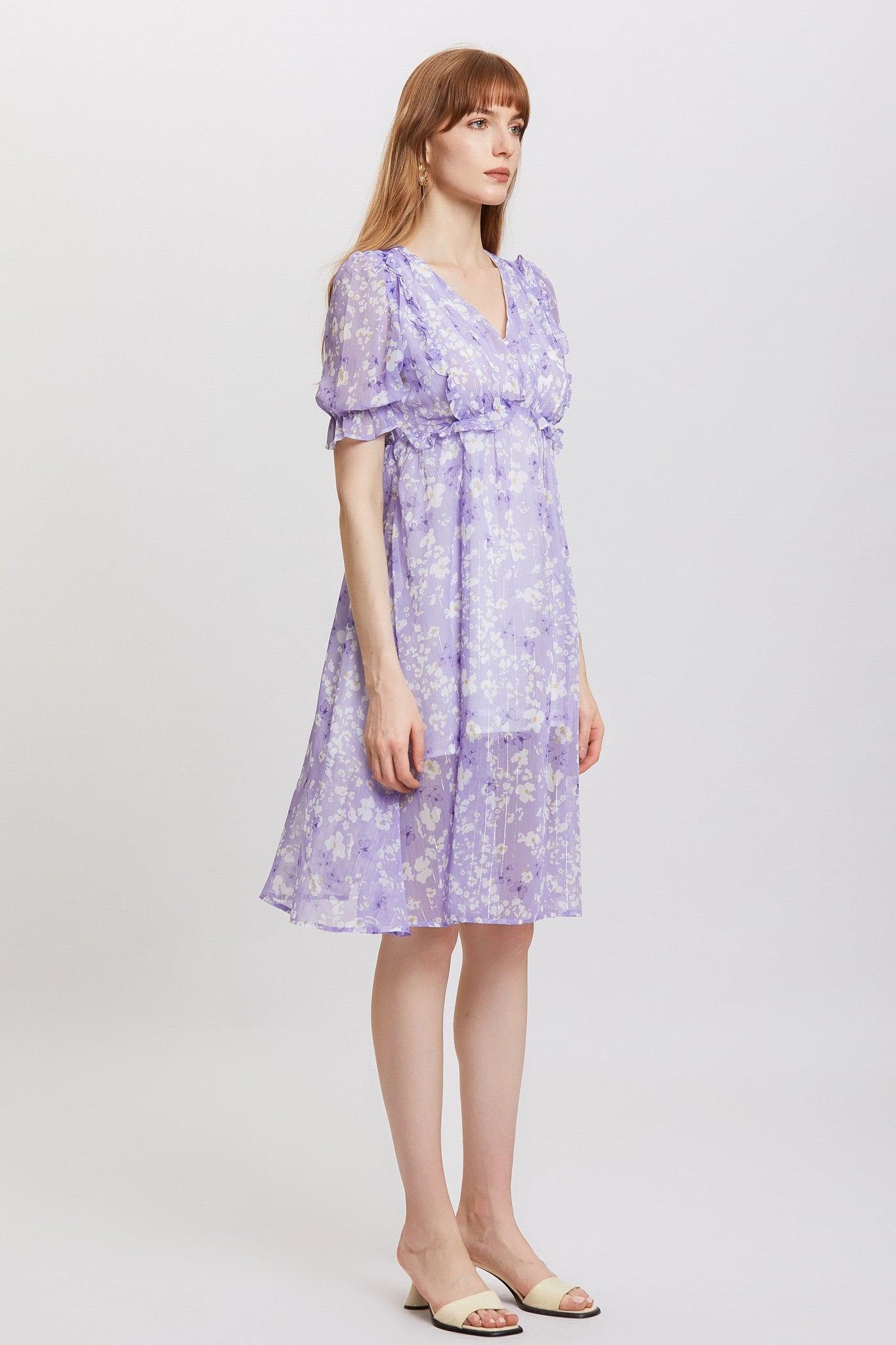 Sylphide | Yvette Purple Creps Dress